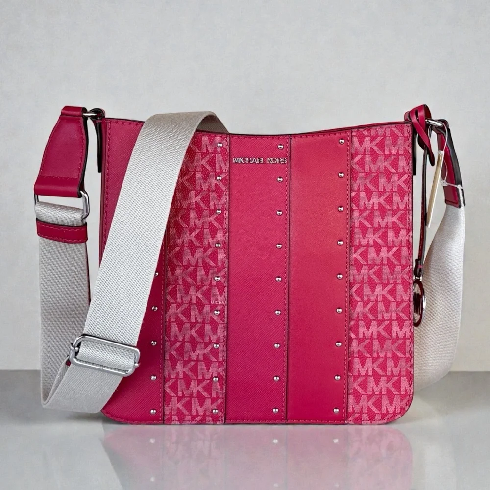 Michael Kors Jet Set Travel Small Crossbody Bag MK Dark Raspberry Multi
